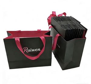 Luxury Custom Color Paper <b>Bags</b> Factory Fashion Shopping Clothes Ribbon Handles <b>Packing</b> <b>Bags</b> With Your Own logo - Product Image 6