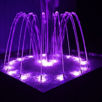 Fontaine musicale flottante de luxe en acier inoxydable pour petite piscine, style rivière, pour aménagement paysager de villa