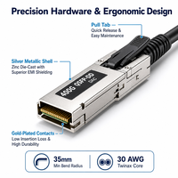 Kabel DAC Pasif 400G QSFP-DD ke 400G QSFP DD dengan Jaket LSZH, Kabel Twinaxial Tembaga, Kabel Direct Attach Grosir dari Pabrik