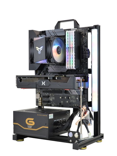 Open Frame PC Case DIY Aluminum Frame ATX Water Cooling Chassis Creative Wall Mount Gaming Desktop Computer Rack LP Model