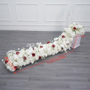 DKB Wholesale Handmade High Simulation Artificial Silk <b>Flower</b> Runner Wedding Graduation Backdrop Photo Booth Back School Event - Product Image 3