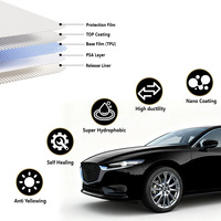 Film de protection de peinture PPF Wesun TPH-BLK 75 pour voiture, noir brillant, haute brillance, résistant aux rayures
