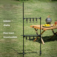 Support de lampe multifonctionnel détachable KingGear pour camping en extérieur, support de rangement, support de lampe suspendu