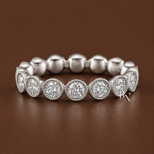Bague de mariage de luxe en or plaqué 14 carats avec diamant de laboratoire exquis pour femme, 1,59 ct, 3,5 mm de large, bague de mariée haut de gamme - Product Image 1