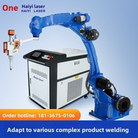 Machine de soudage laser robotisée automatisée de production nationale, dotée d'un bras métallique industriel à cinq/six axes