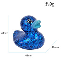 Petits canards en caoutchouc avec paillettes, jouets de bain flottants en plastique pour enfants, douche pour bébé, mini canard jaune coloré pour enfants