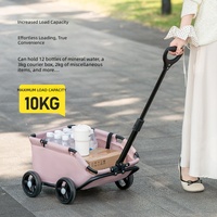 Poussette pliable légère en métal pour petits chiens, chariot de transport extérieur pour caniches et bouledogues français, modèle 006, transfrontalier