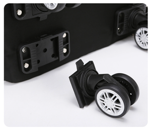 Large Fashionable Expandable Foldable <b>Luggage</b> Bag Portable Travel Carry-On Duffel Wheels Zipper Closure for Weekends Vacations - Product Image 2