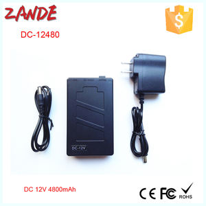Zwart Case Oplaadbare Dc 12V 4800Mah Li-Ion Batterij Met Aan Uit Schakelaar Voor Cctv Camera Led Strips - Product Image 2