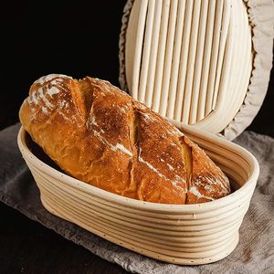 Oval Natural Rattan Dough Fermentation <b>Bread</b> Proofing <b>Basket</b> for <b>Bread</b> Making Baking - Product Image 6