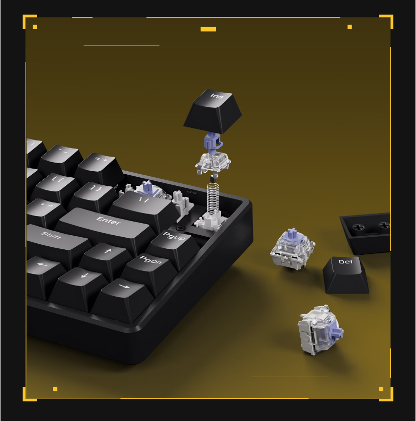VXE ATK68 Hall Effect Wired Mechanical Keyboard - 68 Keys RGB ANSI