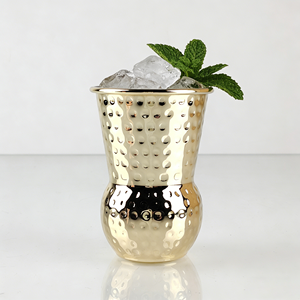 Mug Moscow Mule au design spécial, prix d'usine, pour boissons alcoolisées, plaqué or, diamant martelé, <span class=keywords><strong>sans</strong></span> anse - Product Image 1