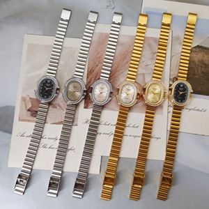 Relógios Femininos Bonitos e Elegantes em Promoção, Simples, com Pulseira de Aço Inoxidável Prata e Ouro, Relógios de Pulso Minimalistas - Product Image 2