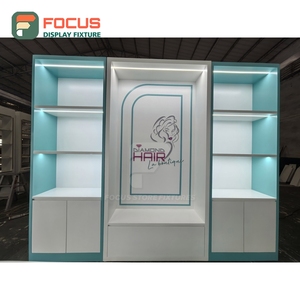 Luxury Wig Display Cabinet Glass Door Drawer Shelf Multi Layer Hairpiece Store Display Cabinet Module - Product Image 4