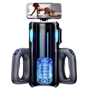 Capacité sexuelle masculine Augmentation rapide et rétractable Dispositif de temporisation de la succion Support pour téléphone Sexy Girl Blow Job Masturbation Cup - Product Image 1