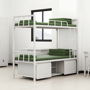 Xinlongfei <b>Bunk</b> <b>Beds</b> Steel Double Decker With Storage Dormitory Furniture Standard Size - Product Image 2