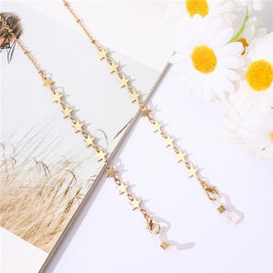 Cadena de <span class=keywords><strong>gafas</strong></span> de lectura para mujer, accesorios de Metal y dorado con correa para el cuello - Product Image 2