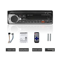 Reproductor MP3 para Auto de Un Solo DIN, Adaptador de Audio, Transmisor FM, Reproductor de Música USB/TF, Sonido sin Pérdidas para Vehículos