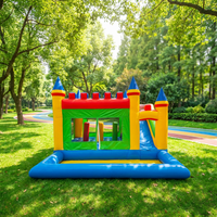 Château Gonflable en PVC pour Enfants, Combo Toboggan et Structure Rebondissante 5x5m, Capacité 1000kg, Thème Fantastique & Science-Fiction pour Usage Domestique