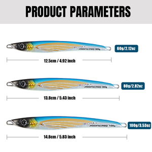 지깅 프로 리드 바닷물 금속 지그 루어 60g 80g 100g 바다 바다 지그 루어 인쇄 바다 낚시 미끼 - Product Image 5