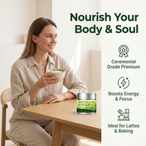 OEM/ODM, Matcha Latte en Polvo Orgánico con Certificación EU&NOP, Grado Ceremonial, Té Verde en Polvo para Bajar de Peso, Matcha Latte, 100g/Bolsas, NSF Halal - Product Image 5