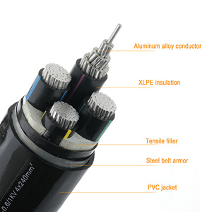 Hot Seller YJLHV22 Stromkabel Stahlkern-Aluminium-Correl-vernetztes XLPE-PVC-Eisenbahn kraftwerk aus flexiblem Polyethylen - Product Image 2