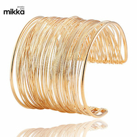Bijoux minimalistes faits à la main, délicat, Simple, réglable, large, Bracelet en or, ouvert, pour femmes