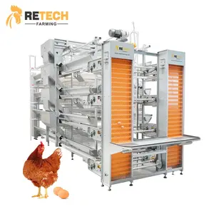 RETECH Poultry Equipment Manufacturer Zambia Uganda Africa Layer Farm Battery Chicken Cage for sale