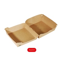 Emballages en carton kraft rectangulaires et carrés, écologiques, à prix raisonnable, pour la restauration rapide à emporter