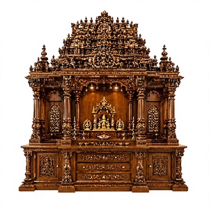 Temple domestique en bois massif de style sud-indien de luxe avec Gopuram, style traditionnel dravidien, en vente en Australie - Product Image 1