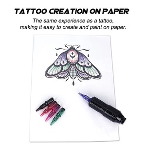 Cartouche d'encre pour stylo à bille de tatouage, aiguille de dessin pour débutants, outils de pratique et d'entraînement - Product Image 5
