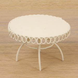 Table de jardin miniature ZICOM, blanche, environ. Ornements de 5 cm de hauteur (modèle 9069-G1025-W) Allemagne - Product Image 1
