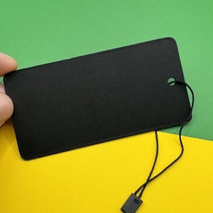 Tùy chỉnh sang trọng màu đen tráng giấy <span class=keywords><strong>hangtag</strong></span> với Matt lá vàng Craft Miễn phí thiết kế in ấn vải treo tag nhãn - Product Image 5