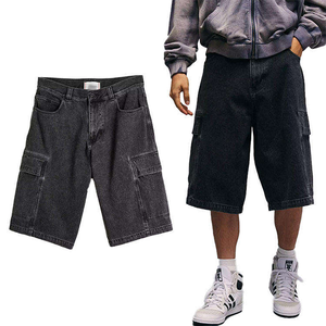 2024 Summer Mid Waist Washed Cargo Denim Shorts Men Hip Hop Streetwear Vintage Jorts Baggy Multi-Pocket <b>Work</b> <b>Jean</b> Shorts Men - Product Image 1