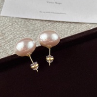 Boucles d'oreilles perle blanc lait rose pour femmes S925 aiguilles en argent pur polyvalent haut de gamme nouvel artisanat en métal