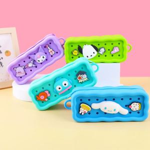 Custom Logo Silicone Toiletry Portable Large Capacity Pencil <b>Case</b> <b>Makeup</b> Cosmetics Bag Zipper for School Travel - Product Image 4