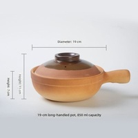 Casserole en céramique NEWELL pour usage domestique, pot en terre cuite avec couvercle pour la cuisson, la cuisine, le restaurant et le service à table