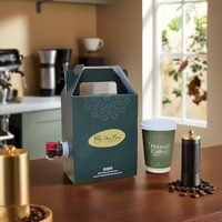 Paquete de Cajas Rectangulares Ecológicas Desechables de Papel para Café, Whisky, Bebidas Energéticas, Caja para Llevar de 1L, Bebidas para Llevar Gratis