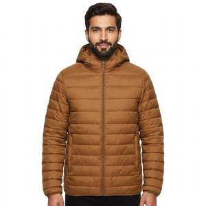 High Street Customizable <b>Men</b> <b>Puffer</b> <b>Jackets</b> Zipper And <b>Hooded</b> Polyester Filling <b>Men</b> <b>Jackets</b> For Adults - Product Image 1