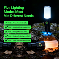 Accesorio Universal para Motocicleta BL-F350, Soporte para Bandera, Luz LED Estroboscópica Multimodo, Baliza de Advertencia para Conducción Nocturna Segura