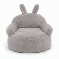 Fauteuil enfant en velours motif lapin de dessin animé, doux et confortable, pour chambre et école, couleur personnalisable, directement de l'usine