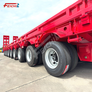 <span class=keywords><strong>Semi</strong></span>-<span class=keywords><strong>remorque</strong></span> surbaissée à col de cygne FeiChi 10 essieux 80 tonnes pour conteneurs en acier, charge lourde, avec échelle mécanique - Product Image 5