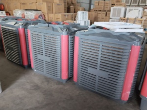 Refroidisseur d'air évaporatif industriel WENCHENG, ventilateur axial 28000m/h, ventilation haute vitesse, réservoir d'eau de 100L, ateliers - Product Image 3