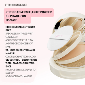 Private Label 2 em 1 Luz Nude Pó Almofada de Ar BB Creme À Prova D' Água De Longa Duração Facial Pó Rosto Maquiagem 2 camadas <span class=keywords><strong>CC</strong></span> Creme - Product Image 6