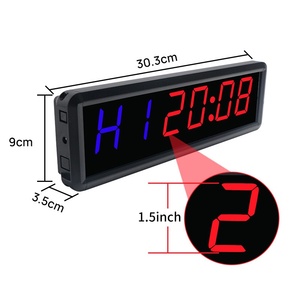 Chronomètre sportif LED en métal étanche pour <span class=keywords><strong>CrossFit</strong></span> en intérieur, avec alarme vocale, chronographe et fonctions intervalles multifonctionnelles - Product Image 3