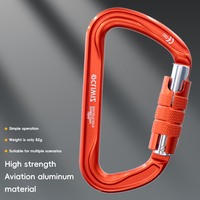 Mosquetón de Escalada CLIWIZ 30KN 7075 de Aluminio Aeronáutico con Bloqueo Automático, Gancho de Seguridad para Deportes al Aire Libre y Rescate SGM7111TN