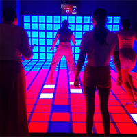 Juego de suelo LED 3D RGB inmersivo Gigante Equipo de luz de baile de 30 pisos DMX512 Modo de control B22 Base de bombilla Tierra de reacción de ritmo