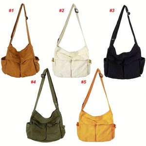 Custom Crossbody <b>Bag</b> for Men <b>Large</b> Capacity <b>Canvas</b> Shoulder <b>Bags</b> Solid Leisure Women's Messenger <b>Bag</b> Travel Tote <b>Bag</b> with logo - Product Image 2