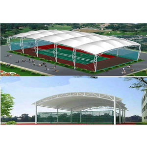 Structure en acier sur mesure pour tente à double treillis, auvent de toit pour terrains de sport, stades, basketball, football, badminton, pickleball - Product Image 1