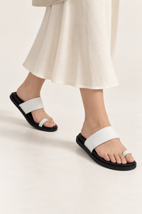 Sandalias de Cuero Genuino para Exteriores con Diseño de Punta Metálica, Suela de Goma Natural Transpirable y Antideslizante, Chanclas de Moda - Product Image 6